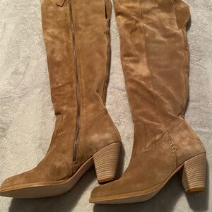 Garnet Hill suede knee high boots